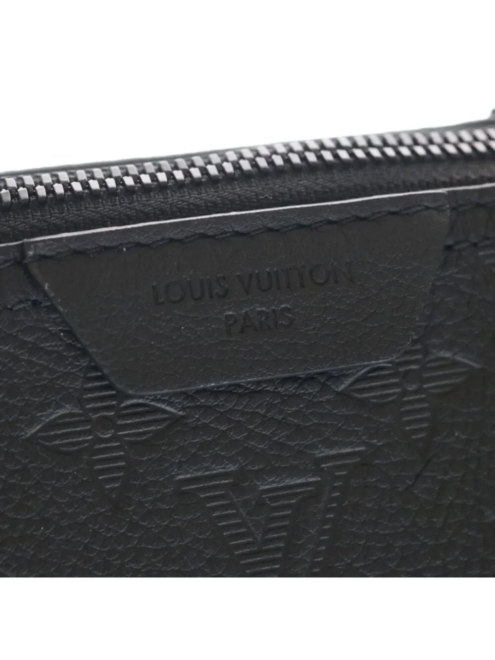 Louis Vuitton City Keepall Monogram Shadow Leather Shoulder Bag Noir Black